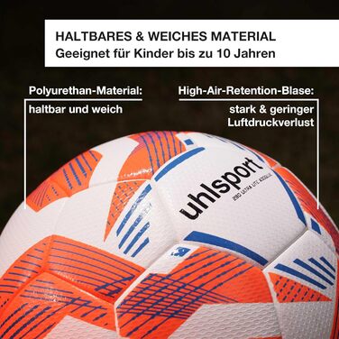 М'яч для футболу UHLSPORT Kinder 290 Ultra Lite Addglue - легкий та м'який, для дітей до 10 років