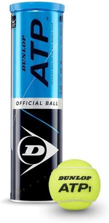 Офіційні тенісні м'ячі Dunlop ATP, набір 12 шт. (3x4), для турнірів, преміум-якість