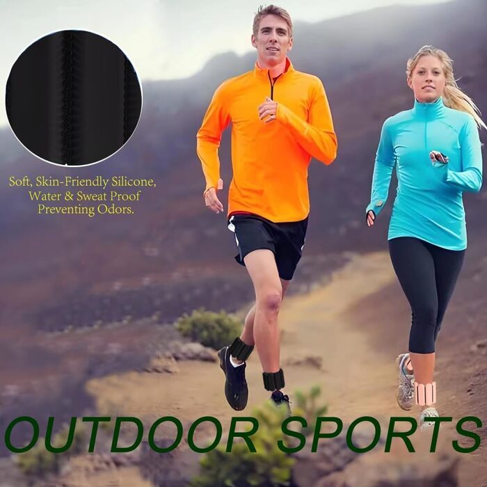 Регульовані вантажні манжети для зап'ястя та щиколоток, комплект для тренувань, ходьби, бігу, йоги, аеробіки, пілатесу, вантажне ремінь, фітнес-браслет, чорний