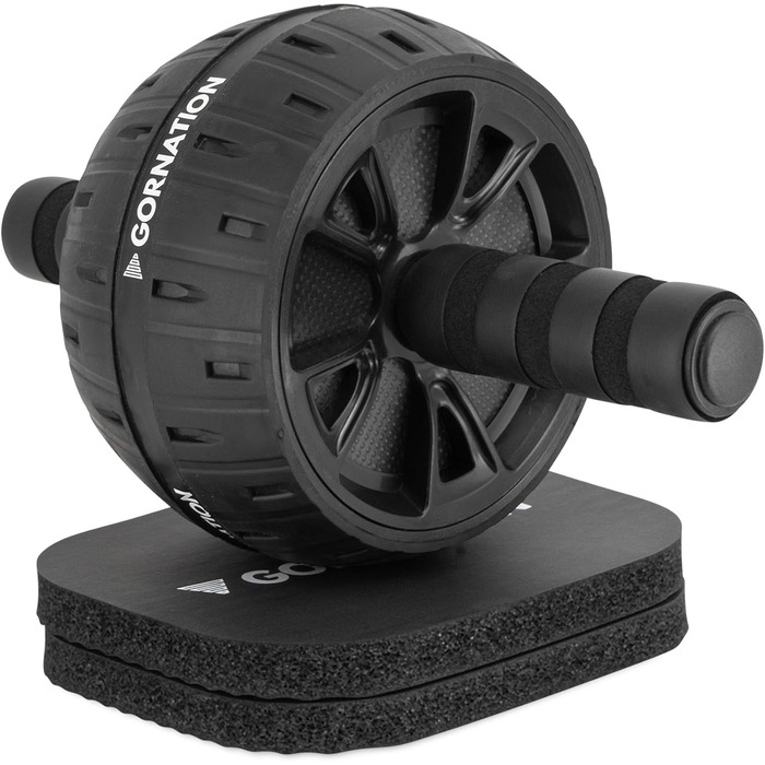 Колесо для пресу GORNATION з наколінниками, для тренування корпусу, компактне та міцне, Ø 16 см, стабільне, для пресу, спини та рівноваги