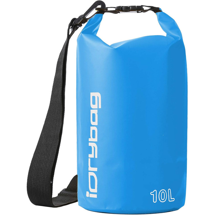 Водонепроникний мішок IDRYBAG 10L: для каякінгу, сплаву, подорожей та активного відпочинку (Hellblau)