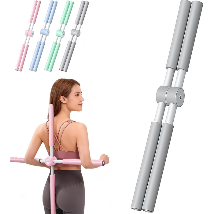 Набір для пілатесу: обруч 38 см, еластичні стрічки, м'яч, антиковзаючі шкарпетки, матеріал PP + латекс, для формування тіла вдома, підходить для жінок (A-Сірий).