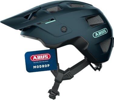 Велосипедний шолом ABUS MoDrop MTB, міцний, з вентиляцією, унісекс, розмір M (54-58 см), синій