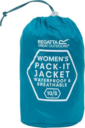 Жіноча водонепроникна куртка Regatta Pack it III, зелена, розмір 3XL