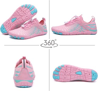 Взуття для фітнесу RUIYI для чоловіків та жінок, підошва з неслизьким покриттям, широка передня частина, рожевий, 42 EU