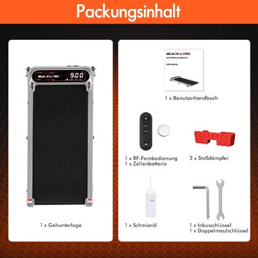 Біговий тренажер BLACK LORD X7 - Walking Pad з тихим мотором 3.0PS, до 130кг, Bluetooth, 3 рівня нахилу, антиковзаюча поверхня (Срібний)