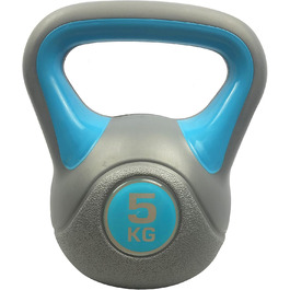 Гиря пластикова для фітнесу 5 кг, Kettlebell, універсальна