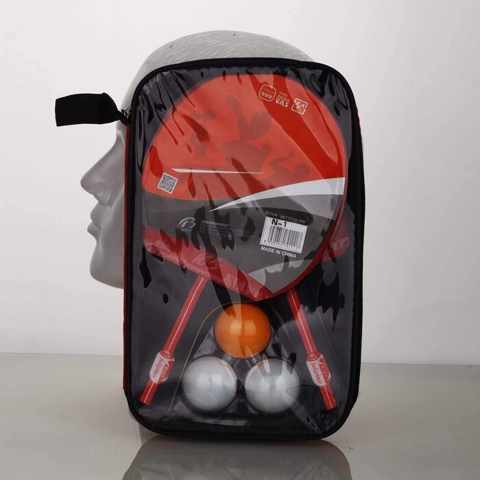 Набір для пінг-понгу Amaza Professionel: 2 ракетки + 3 м'ячі (7 шарів пінного дерева, губка 2 мм)