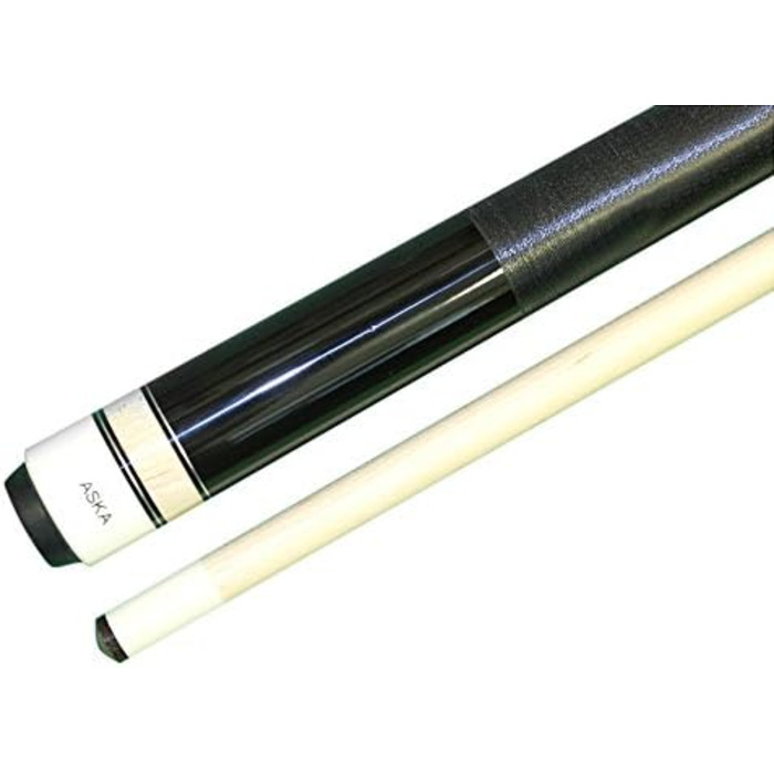 Більярдний кий ASKA L2, 147.3 см, канадський клен, твердий наконечник 13 мм, 2-секційний (21 унція, чорний)