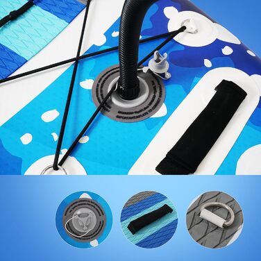 Надувна SUP-дошка ZealWe 320/335 см з веслом, сидінням, рюкзаком і насосом, для серфінгу та веслування стоячи, до 150 кг