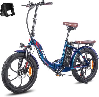 Електровелосипед Fafrees F20-Pro складаний 20 дюймів, акумулятор 36V 18Ah, фетбайк 250W для чоловіків та жінок, гірський електробайк для дорослих, швидкість 25 км/год