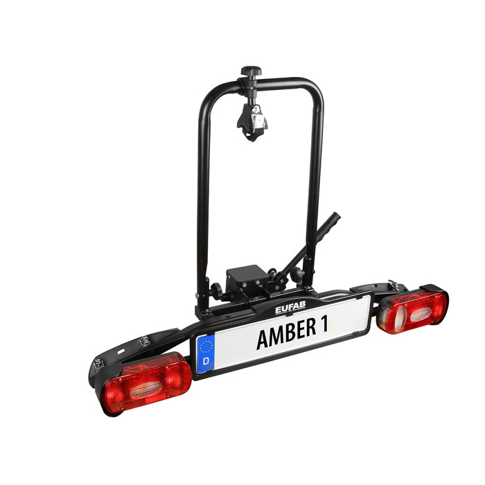 Велосипедний багажник EUFAB AMBER 1 для 1 велосипеда, E-Bike сумісний, для причепа, частково зібраний, чорний