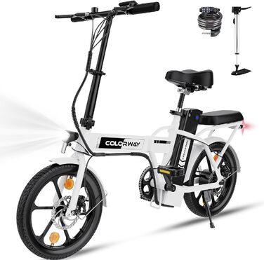 Складаний електровелосипед COLORWAY BK5 16”x2,125”, міський eBike з педальною підтримкою, 2 режими, акумулятор 36В 8,4А·год, мотор 250Вт, для дорослих, унісекс
