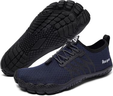 Водні черевики Raqua для жінок та чоловіків: дихаючі, швидковисихаючі, для басейну та пляжу (37 EU, Wz119 Navy)