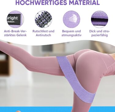 Фітнес-гумки Suright: стрічковий набір для силових тренувань, йоги та фітнесу (3 кольори)