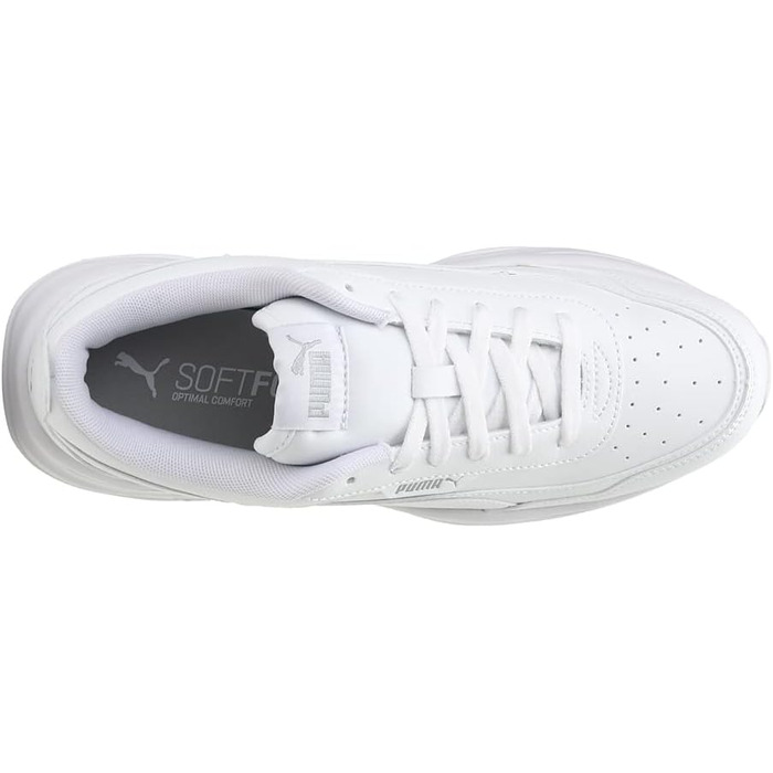 Жіночі кеди PUMA Cilia Mode White Silver — базові модні кросівки, білі зі сріблястими деталями, розмір 38 EU