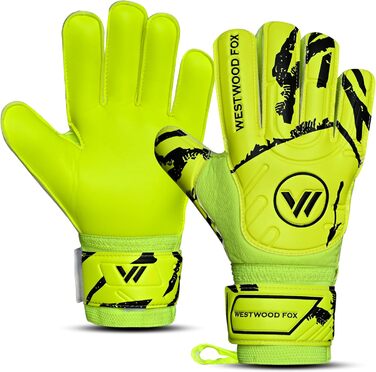 Воротарські рукавиці Westwood Fox Fingersave дитячі, підліткові, дорослі - Latex 4+3 мм, жовто-білі (розмір 4)