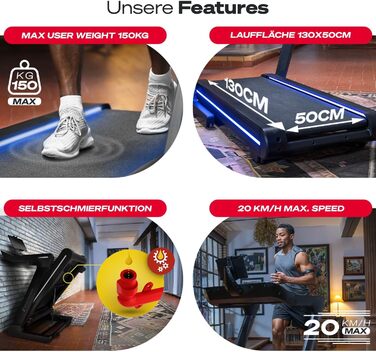 Бігова доріжка Sportstech sTread Pro/Lite – складаний, до 20 км/год, кут нахилу 15-17%, вантажопідйомність 150 кг, LED-дисплей, сумісність з додатком, тихий 7PS двигун, велика площа для бігу, німецька якісна марка sTread Lite