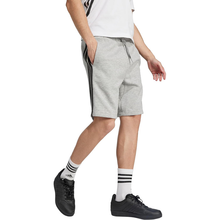 Чоловічі повсякденні шорти adidas Essentias French Terry 3-Stripes, темно-сірі (XS)