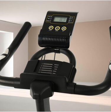 Велотренажер Clover Fitness з LCD-дисплеєм та 6 рівнями опору, чорний