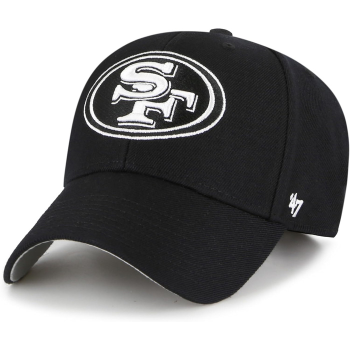 Кепка бейсболка '47 NFL San Francisco 49ers MVP чорного кольору, унісекс, регульована застібка, з логотипом команди