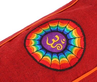 Сумка для йога-мату GURU SHOP Om, червона, бавовна, 65x15x15 см, унісекс