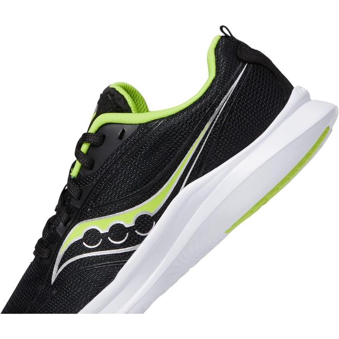Кросівки для бігу Saucony Kinvara 13 для дівчаток та хлопчиків, чорний/лайм, розмір 11 Wide Big Kid