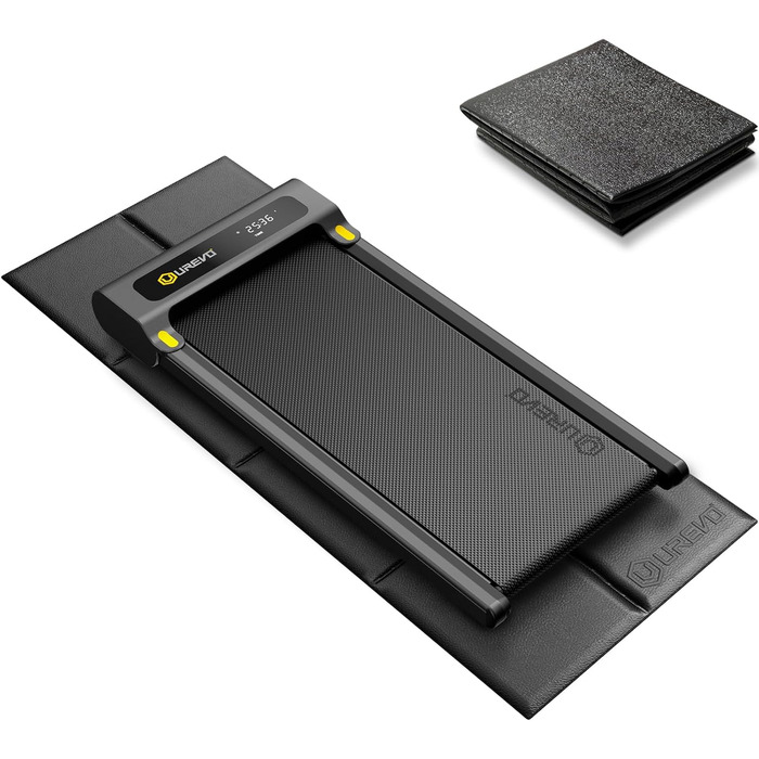 UREVO Smart Walking Pad: Компактний біговий килимок під стіл з двома амортизаторами, додаток для фітнесу з аналітикою та режимом MIIT, керування пультом або додатком, для дому та офісу