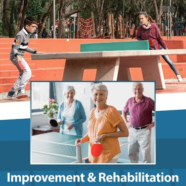 Набір для настільного тенісу Abco Tech: 4 ракетки з м'яким гумовим покриттям та 6 м'ячів, для професійних та аматорських ігор, 2-4 гравці