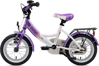 Дитячий велосипед BIKESTAR для дівчаток 3-4 років | 12-дюймовий класичний велосипед | Рожево-білий велосипед для дітей