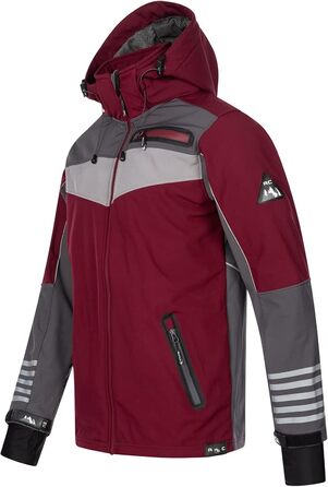 Чоловіча куртка-софтшелл Rock Creek Outdoor H-288 для активного відпочинку, вино-червона