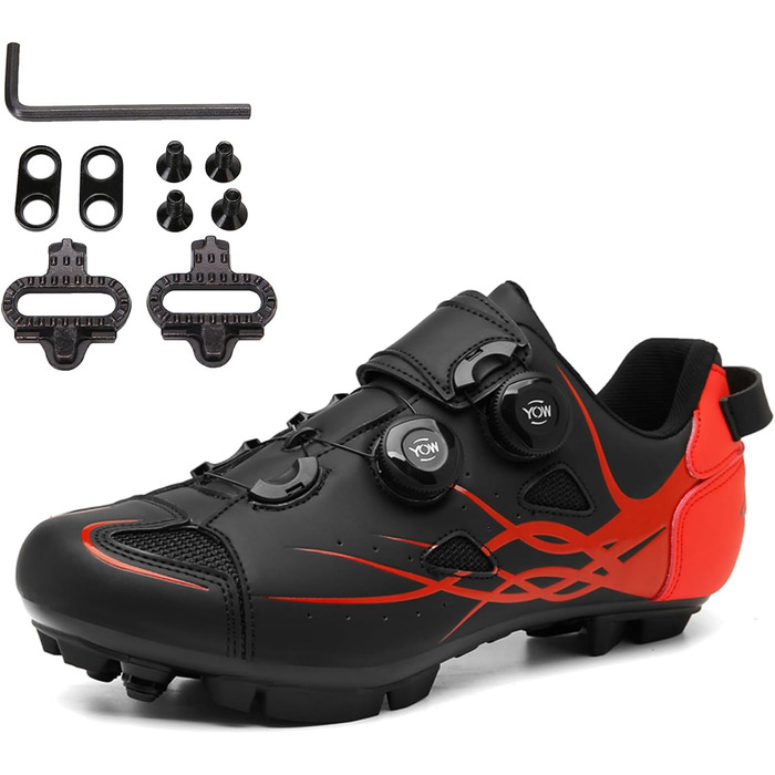 Чоловічі велотуфлі для гірського велосипеда, MTB, катання, сумісні з SPD, чорні (36 EU)
