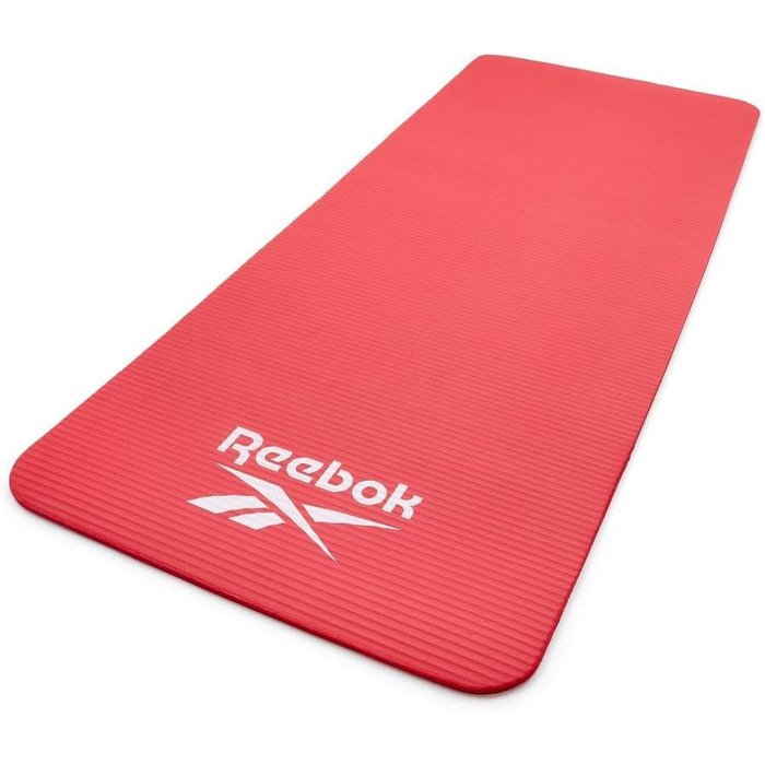 Reebok килимок для фітнесу 15 мм, нековзний, натуральна гума, червоний — гімнастичний мат для тренувань, фрілектики та домашнього спорту