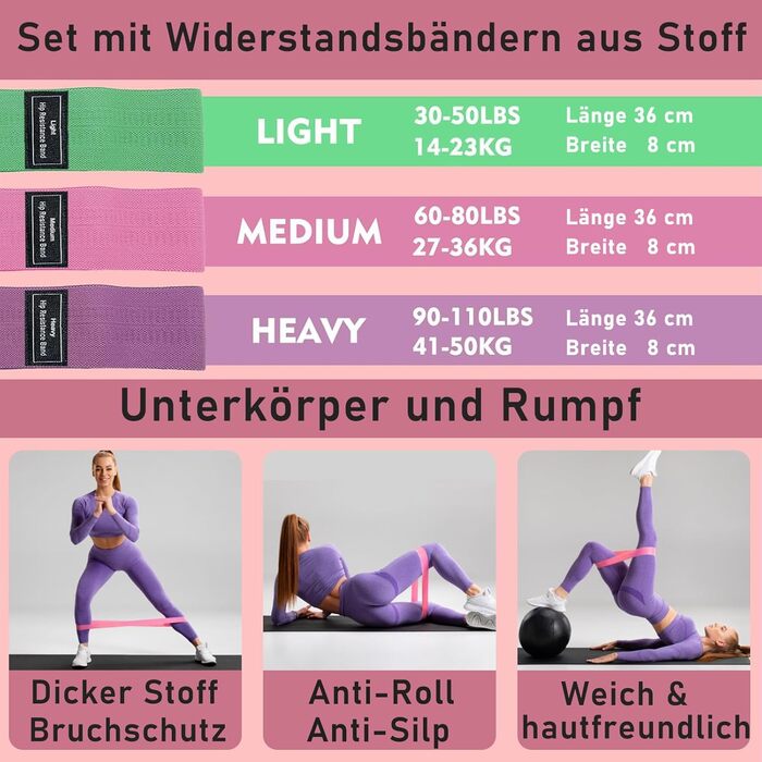 Pilates-кільце з набором для домашніх тренувань: Magic Circle 35 см, утяжелители для щиколоток та зап'ясть, гумові стрічки, для початківців, рожевий колір