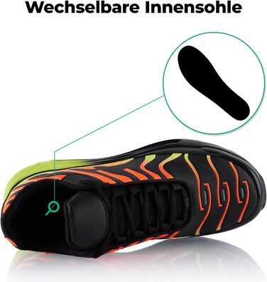 Спортивні кросівки для жінок та чоловіків: амортизація, легкі бігові кросівки, чорний, зелений, оранжевий, 38 EU