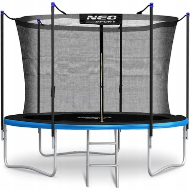 Садовий батут Neo-Sport 8ft/252см із внутрішньою сіткою та драбиною