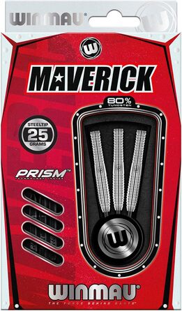 Дартс WINMAU Maverick 25 г, професійний, стілтіп, вольфрамовий, з наборами оперення та стрижнів