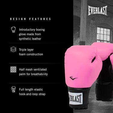 Боксерські рукавички Everlast Prostyle 2 для тренувань, 12 oz, рожеві