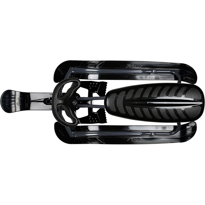 Дитячі санки STIGA Snowracer Curve з кермом, для дітей від 7 років, сірі, гоночні