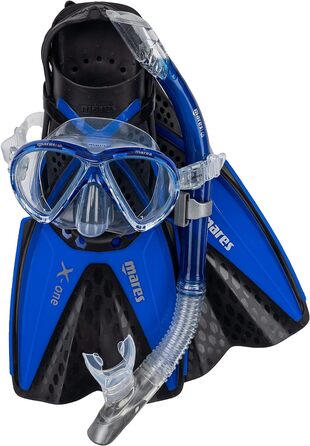 Набір для снорклінгу Mares X-One Marea M/L: маска, трубка, ласти, синій, для дорослих