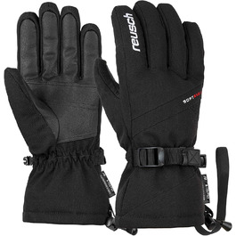 Чоловічі лижні рукавички Reusch Outset R-Tex XT з ремінцем на зап'ясті, водонепроникною мембраною, теплі, чорні/білі, розмір 9