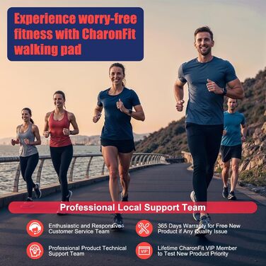 CharonFit біговий тренажер для дому Walking Pad: потужність 2.25 PS, вантажопідйомність 100 кг, нахил 4%, швидкість 1-10 км/год