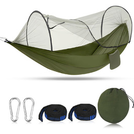 Гамак Ultraleicht Outdoor з москітною сіткою, для кемпінгу та подорожей, 300 кг, дихаючий, швидковисихаючий