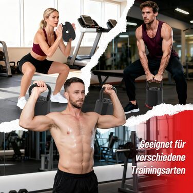 HXD-ERGO Регульована гантель-гиря 6-в-1 (3–18 кг) з швидкою зміною ваги, широким руків'ям, компактна для дому та залу, чорна