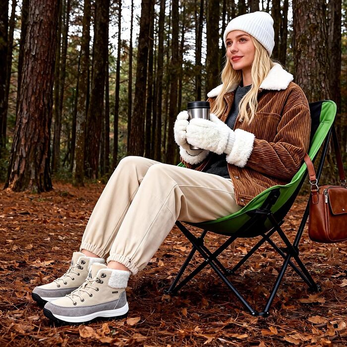 Чоботи жіночі зимові Mishansha, утеплені, антиковзаючі, розмір 36-42 (Бежевий, 37 EU)