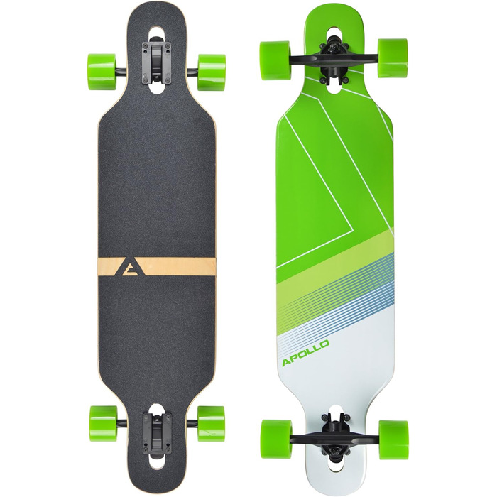Лонгборд Apollo Bikini, комплектний, швидкісні підшипники ABEC, Drop Through, для фрірайду та круїзингу