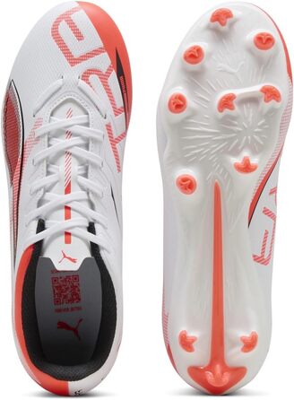 Жіночі футбольні бутси PUMA Ultra 5 Play FG/AG, 39 EU, білий/чорний/червоний