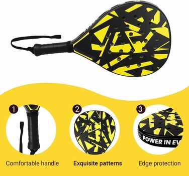 Набір для пляжного тенісу (2 ракетки) Padelschläger ABS/EVA, з м'ячами та сумкою для перенесення - для дорослих, пляж, подвір'я, басейн