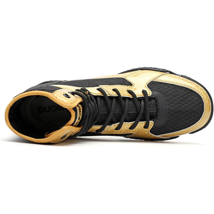 Боксерські кросівки для чоловіків та підлітків. Муай Тай, кікбоксинг, спаринги. Зручні боксерські кросівки для єдиноборств. Розміри 36-46 (EU 40, Schwarzgold 012)