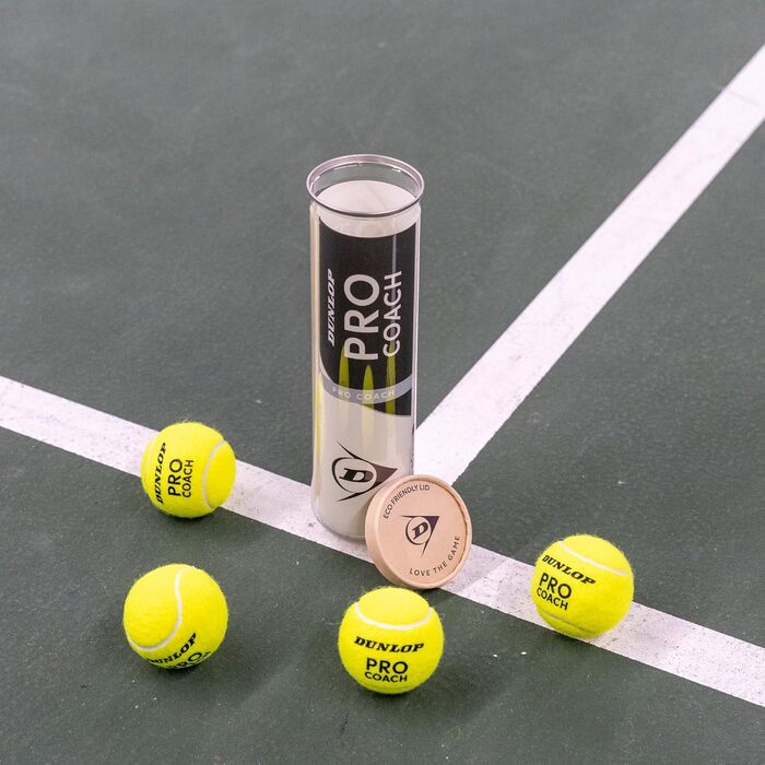 Тенісний м'яч Dunlop Pro Coach - для тренувань та коучингу (4 м'ячі)